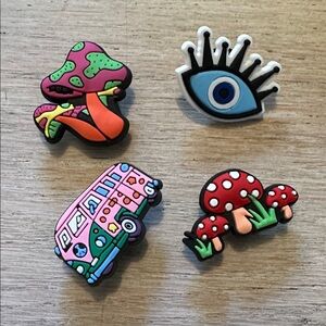 JIBBITZ | Colorful Psychedelic Mushroom Shoe Charms Set